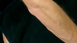 Solo Jerking off in Massage Room. Masseur Play His Dick While Massage MILF Customer and Cumming on Her Wide Hips