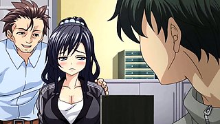 Busty Anime Maid with Big Cock Action