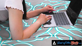 OUT OF THE FAMILY - Aria Lee Caught Fingering Again So Stepdad Spanks And Fucks Her Hard