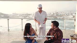 Masseuse Touches My Young Peruvian Wife and Ends up Fucking Her in Front of Me