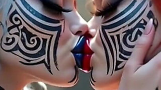 Beautiful Elves Princess Kissing, Ai Animation
