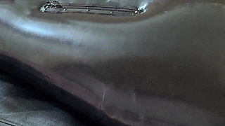 Wife Punishes Her Slave in Full-body-inflate Latex Bag - Estim - Restricted Breathing - Bagged