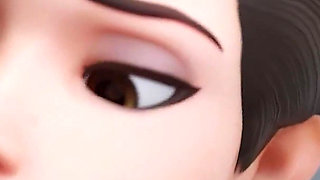 Tracer Got Bored with Guys - Tight Hole Double Penetration 3D Overwatch Animation