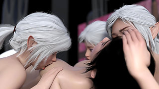 Fggb Japanese Girl Gangbanged and Strap on Fucked by Elves