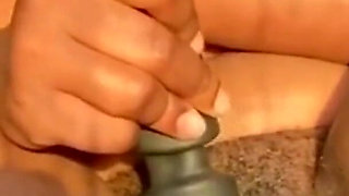 Stimulating My Clit with Powerful Wand Vibrator Cumming Hard