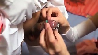 3 Japanese Crossdressers Jerk Off Together