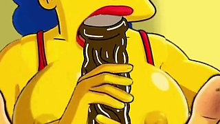 Wife Cheats on Her Husband with a Fitness Trainer. Cartoon. Simpsons Parody