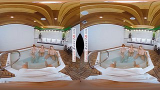 Much Needed Spa Session With Lauren Phillips, Lena Paul, And Skylar Snow Culminates In A Happy Ending