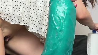 Big Video: Hotkinkyjo in Black Dots Pants Take Huge Dildo From Mrhnakey in Ass, Anal Fisting, Gape & Prolapse