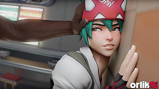 BBC Group Creampie Kiriko Overwatch Animation - Catching Thieves Gone Wrong