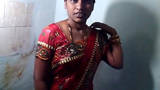 Indian GF Red Sari Stripping Naked - FuckMyIndianGf