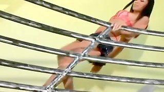 Brunette asian hottie with thick ass getting plowed